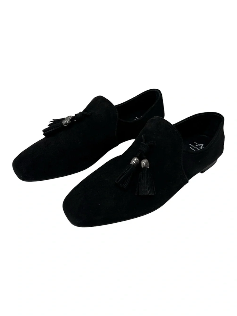 Aquatalia Suede Loafers Women's Size: 8 Black made in Italy